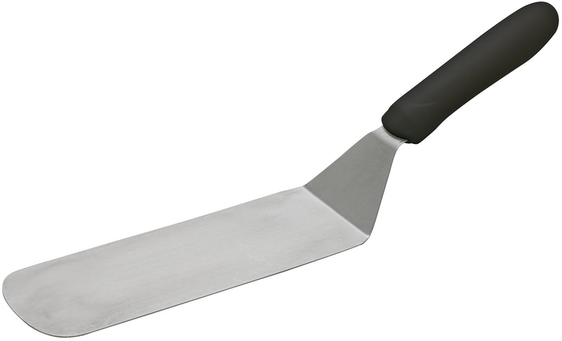 Winco, TKP-90, Turner, Solid, Stainless Steel, Polypropylene, Black