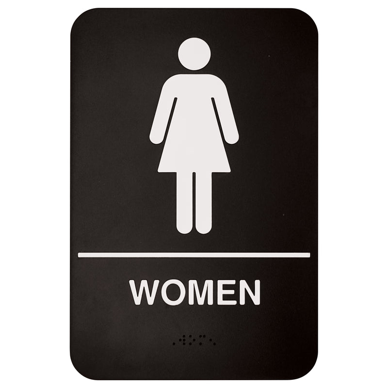 Winco, SGNB-606, Sign, Compliance, 6" L, Black