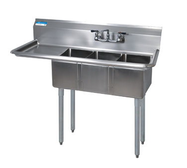 BK Resources, BKS-3-1014-10-15L, Sink, (3) Three Compartment