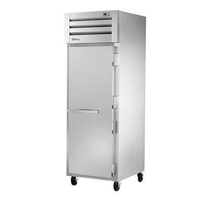 True Manufacturing, STR1R-1S-HC, Refrigerador, de acceso, 115V, de una sección, puerta de acero inoxidable