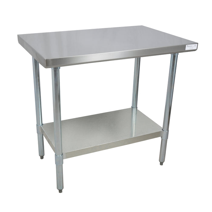 BK Resources, QVT-6030, Work Table,  54&quot; - 62&quot;, Stainless Steel Top