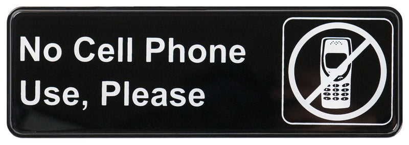 Winco, SGN-334, Sign, Compliance, 9" L, Black