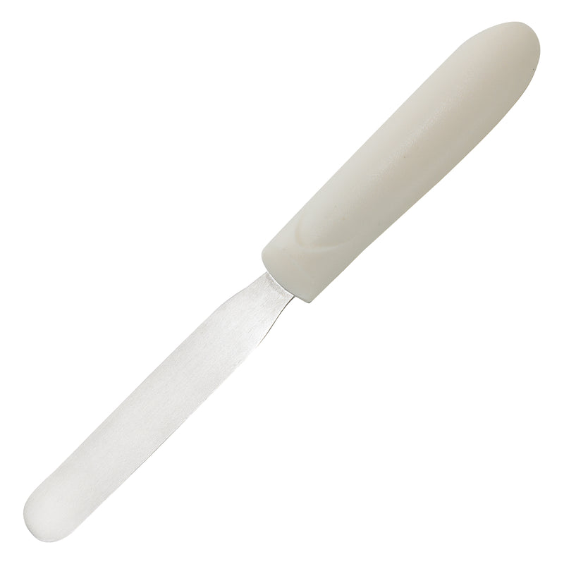 Winco, TWPS-4, Spatula, Baker's, Polypropylene, White, Stainless Steel
