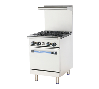 Turbo Air, TAR-4, Cocina, 24" para Restaurante, Gas, 4 Quemadores