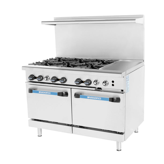 Turbo Air, TARG-6B12G/TARG-12G6B, Range, 48&quot; Restaurant, Gas