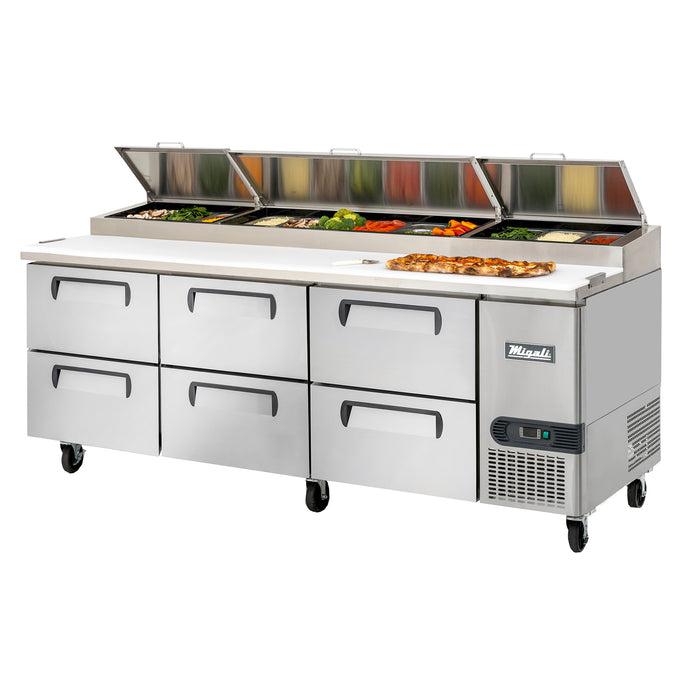 Migali, C-PP93-D-HC, Commercial Pizza Prep Table