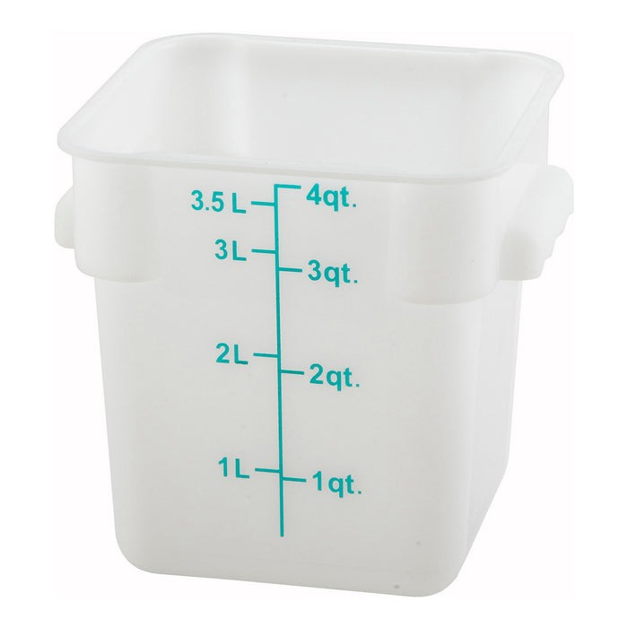 Winco, PTSC-4, Square Food Storage Containers
