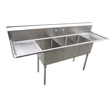Serv-Ware, D3CWP16202-18-V, Sink, (3) Three Compartment