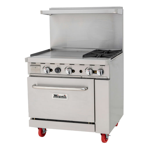 Migali, C-RO2B-24GL-LP, Commercial Range with Oven