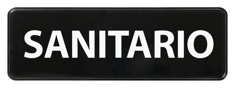 Winco, SGN-367, Sign, Compliance, 9" L, Black, Plastic