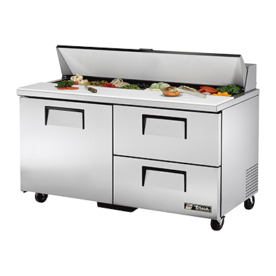 True Manufacturing, TSSU-60-16D-2-HC, Mostrador refrigerado, Unidad de sándwich/ensalada, 115V, 1 Puerta, Hecho en EE. UU.