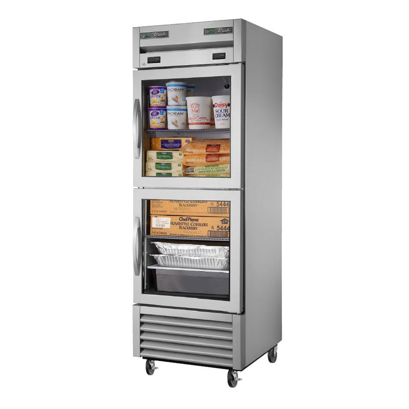 True Manufacturing, T-23DT-G-HC~FGD01, Frigorífico congelador, de alcance, 115 V, una sección, puerta de vidrio