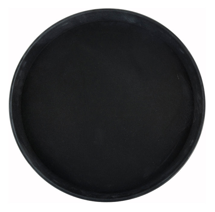 Winco, TRH-16K, Serving Tray, Non-Skid, Rubber, Black, 16 Dia
