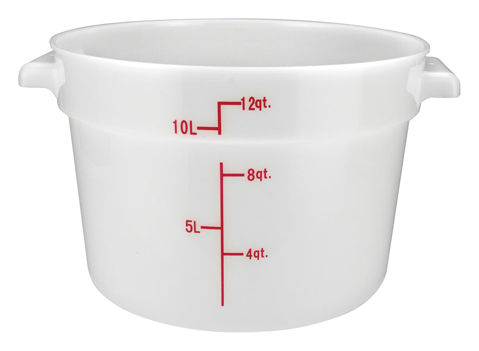 Winco, PPRC-12W, Round Food Storage Containers