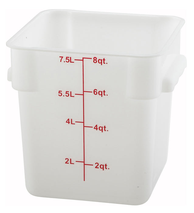 Winco, PESC-8, Square Food Storage Containers