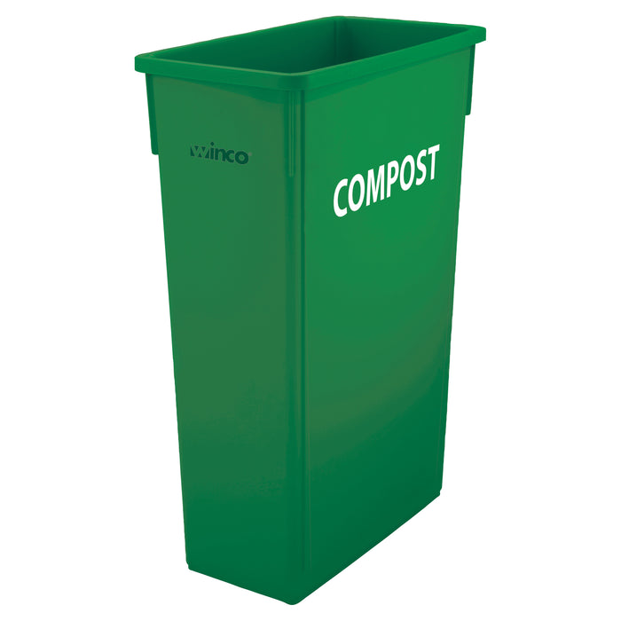 Winco, PTC-23GRC, Recycling Receptacle / Container, Plastic