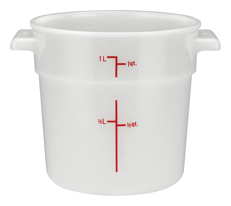 Winco, PPRC-1W, Round Food Storage Containers