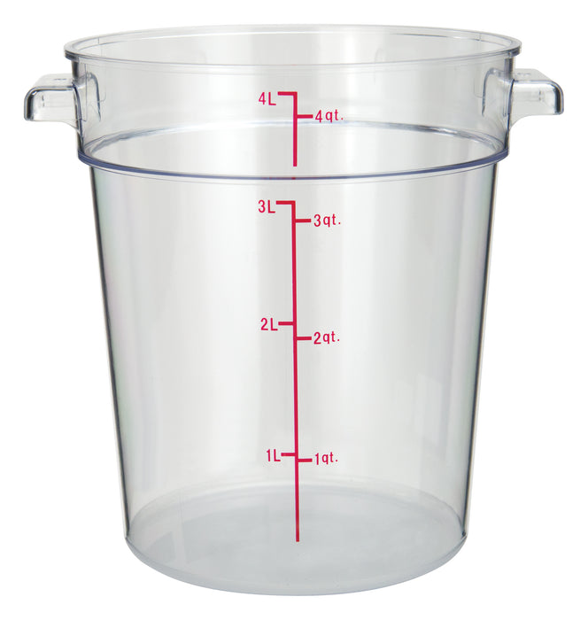 Winco, PCRC-4, Round Food Storage Containers