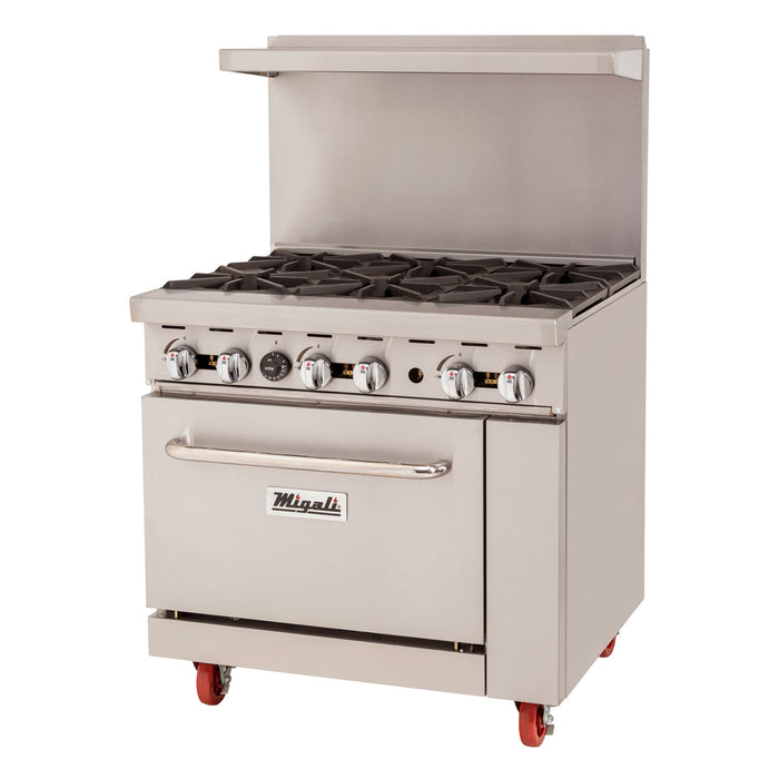 Migali, C-RO6B-NG, Commercial Range with Oven