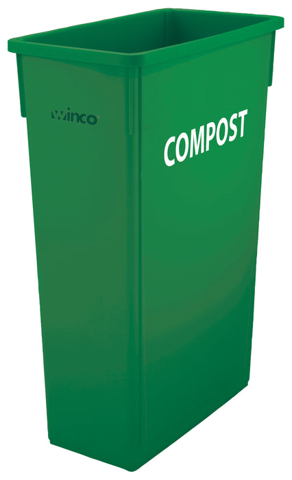 Winco, PTC-23GRC, Recycling Receptacle / Container, Plastic