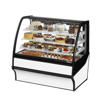 True Manufacturing, TDM-R-48-GE/GE-S-W, Vitrina expositora, Pastelería refrigerada, 115V, Puertas de cristal, Blanca