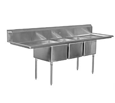 Serv-Ware, 3CWPH24242-24-V, Sink, (3) Three Compartment
