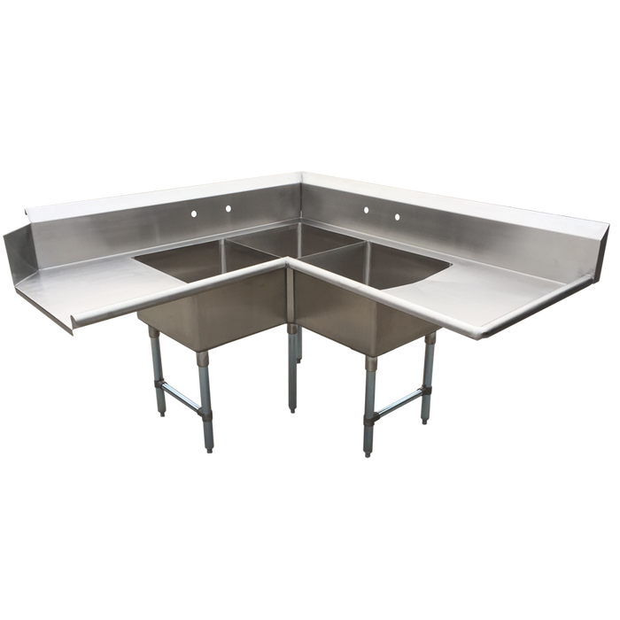 BK Resources, BKSDT-CO3-2012-RS, Dishtable, with Potsinks