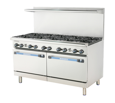 Turbo Air, TAR-10, Cocina, 60" Restaurante, Gas, 10 Quemadores