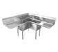 Serv-Ware, E3CWP18182-18-C, Sink, Corner, Compartment