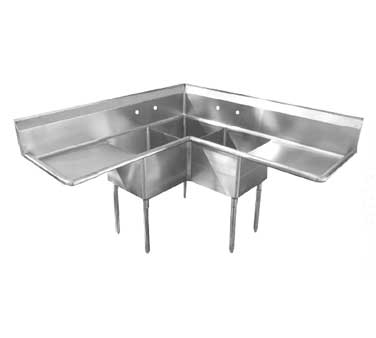 Serv-Ware, E3CWP18182-18-C, Sink, Corner, Compartment