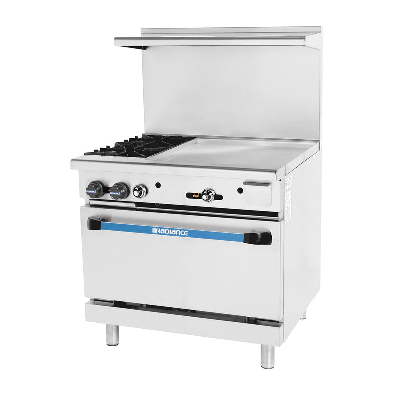 Turbo Air, TARG-2B24G, Cocina, 36" Restaurante, Gas, 2 Quemadores