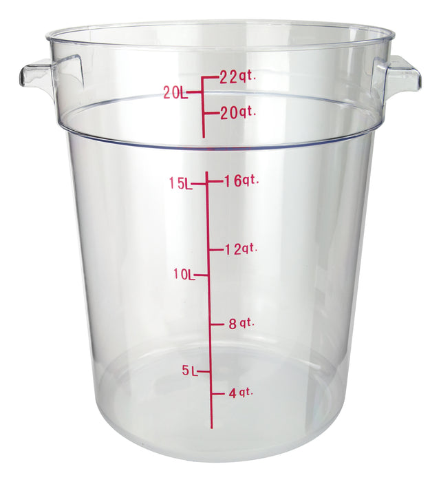 Winco, PCRC-22, Round Food Storage Containers