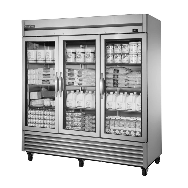 True Manufacturing, TS-72G-HC~FGD01, Refrigerator, Reach-In, 115V, Three-Section, Glass Door