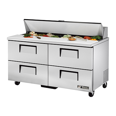 True Manufacturing, TSSU-60-16D-4-HC, Mostrador Refrigerado, Unidad de Sándwiches / Ensaladas, 115V, Hecho en EUA