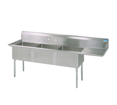 BK Resources, BKS-3-1824-14-24R, Sink, (3) Three Compartment