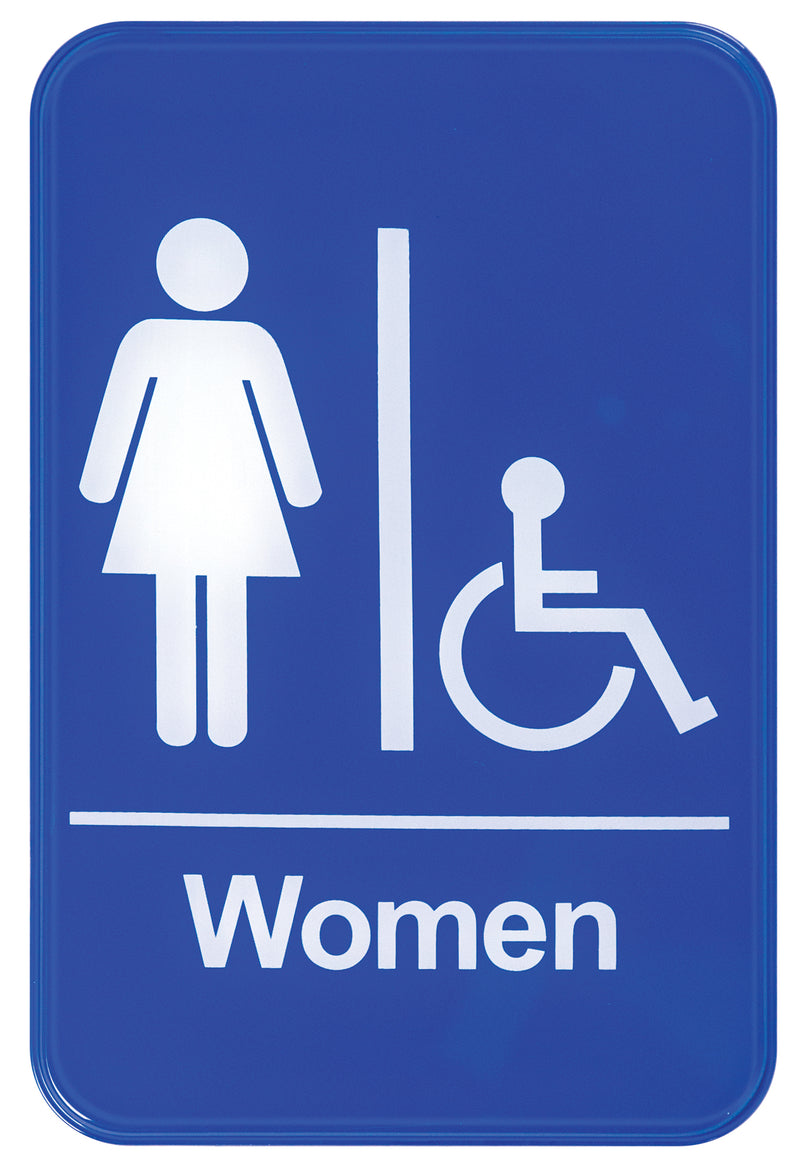 Winco, SGN-651B, Sign, Compliance, 6" L, Blue