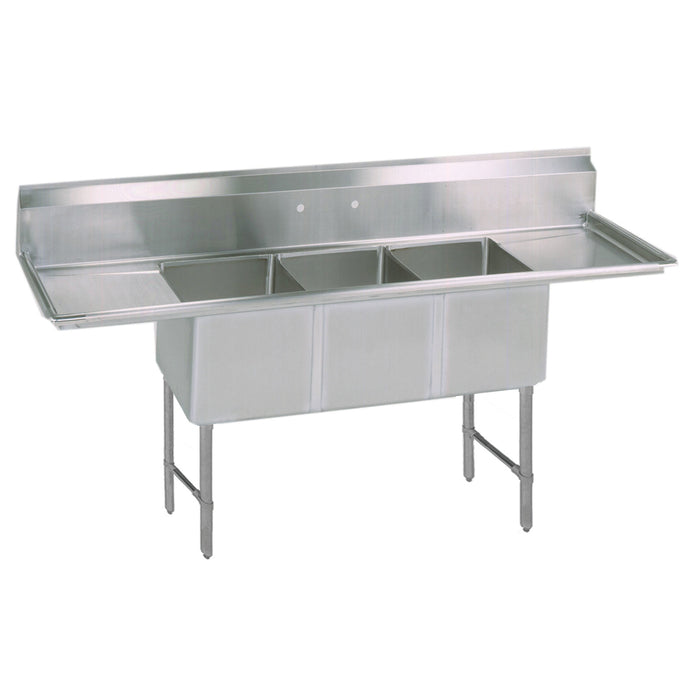 BK Resources, BKS-3-1620-12-18TS, Sink, (3) Three Compartment