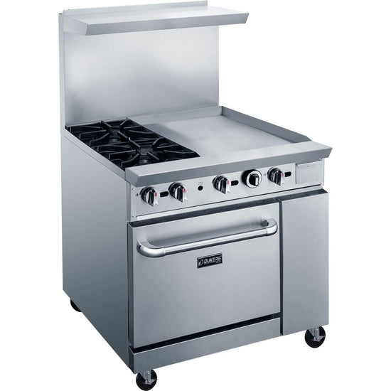 Dukers USA, DCR36-2B24GM, Cocina a gas con plancha