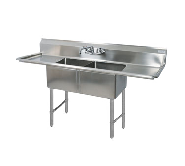 BK Resources, BKS-2-24-14-24T, Sink, (2) Two Compartment
