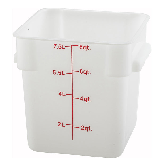 Winco, PTSC-8, Square Food Storage Containers
