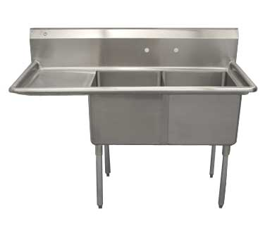 Serv-Ware, D2CWP1620L-18, Sink, (2) Two Compartment