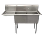 Serv-Ware, D2CWP1818L-18, Sink, (2) Two Compartment