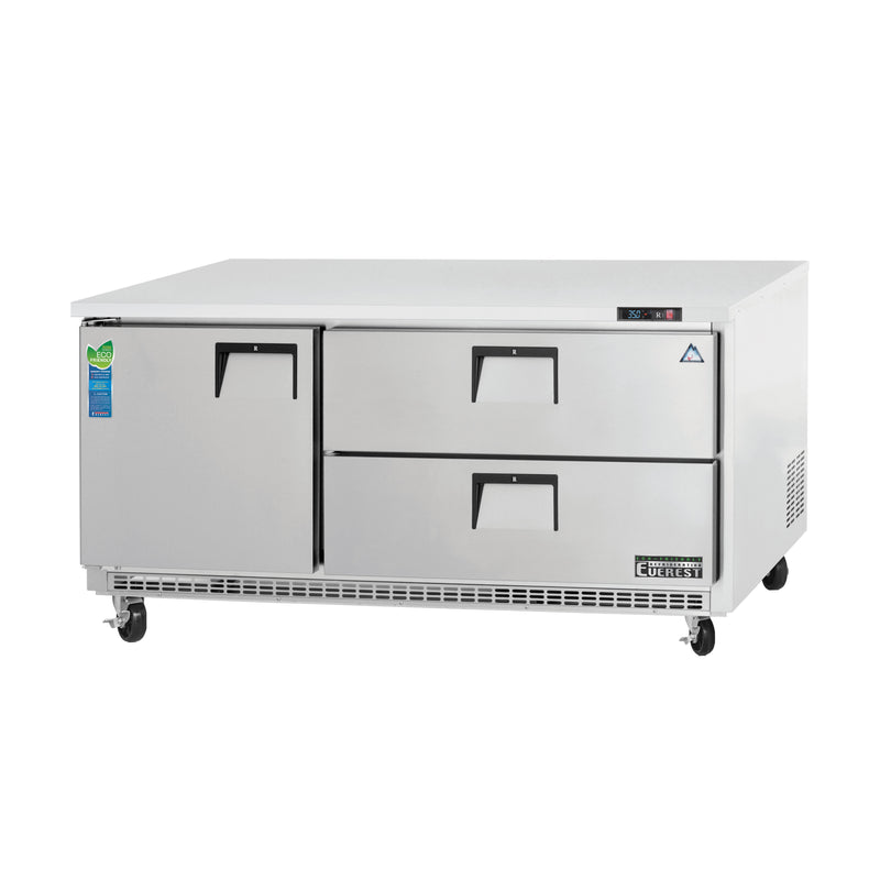 Everest Refrigeration, ETBR3-D2, Refrigerator, Undercounter, Reach-In