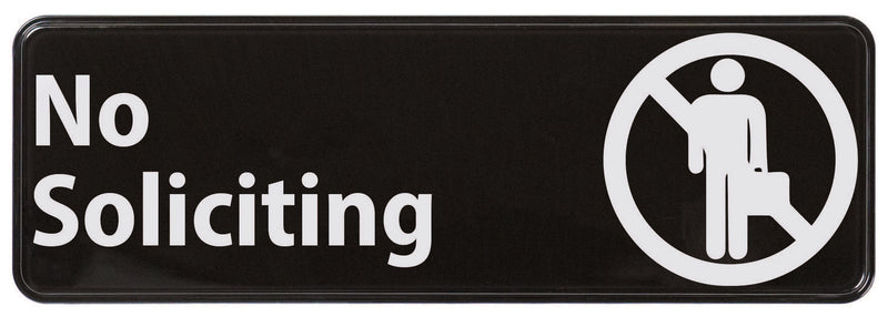 Winco, SGN-336, Sign, Compliance, 9" L, Black