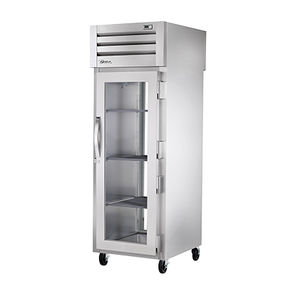 True Manufacturing, STA1RPT-1G-1G-HC, Refrigerator, Pass-Thru, 115V, One-Section, Glass Door