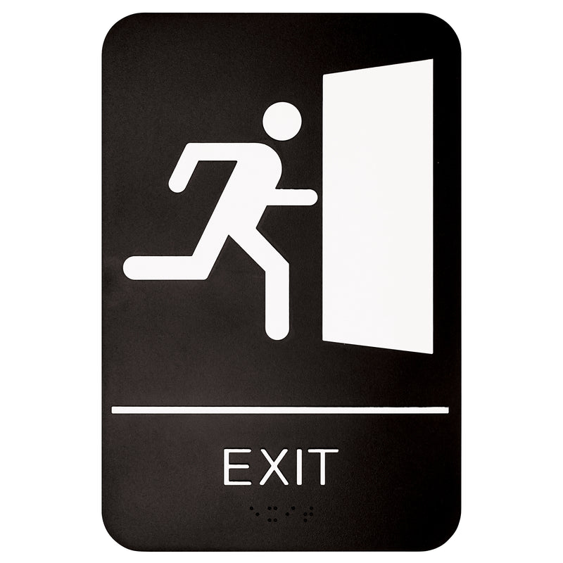 Winco, SGNB-604, Sign, Compliance, 6" L, Black