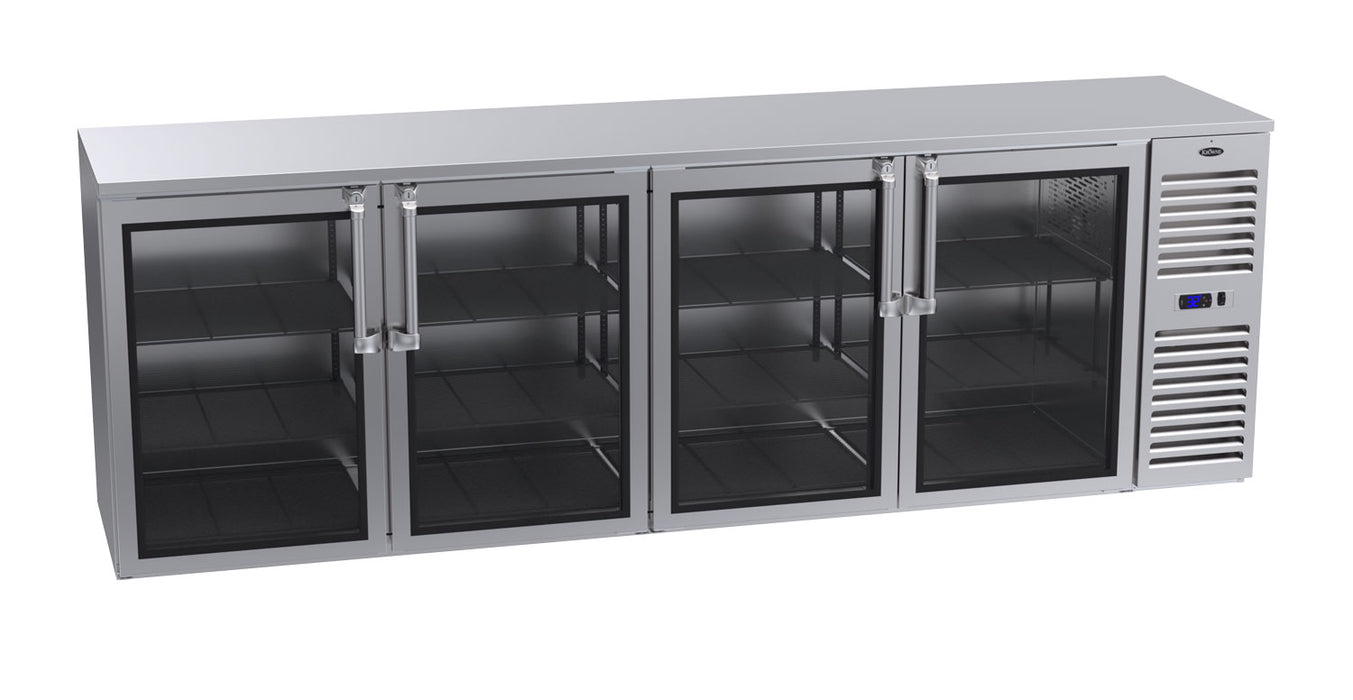 Krowne Metal, BS108R-KSS-LLRL, Refrigeration- Self-Contained Back Bar Cooler