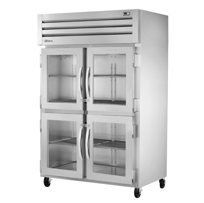 True Manufacturing, STA2R-4HG-HC, Refrigerator, Reach-In, 115V, Two-Section, Glass Doors