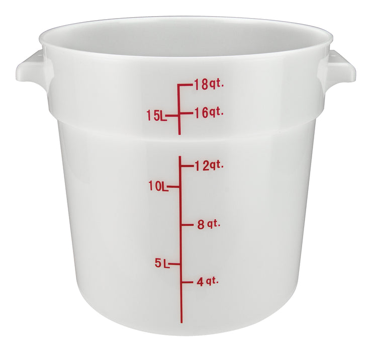 Winco, PPRC-18W, Round Food Storage Containers