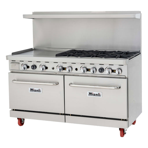 Migali, C-RO6B-24GL-LP, Commercial Range with Oven